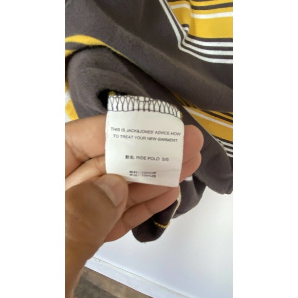 Jack & Jones Vintage Striped Rugby Polo Shirt XS - Picture 5 of 7